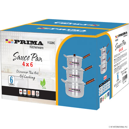 Ensemble de 6 casseroles – Cuisine polyvalente avec couvercles (24-28cm) - Lot de 4 x 6