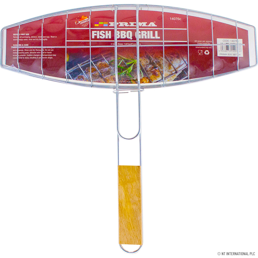 Barbecue de luxe pour poissons, parfaitement dimensionné (37 x 12 x 35,5 cm) pour une cuisson parfaite.