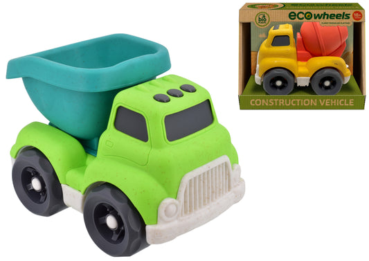 Eco-Friendly Bio Plastic Construction Vehicles 16cm - Sustainable Toy Trucks