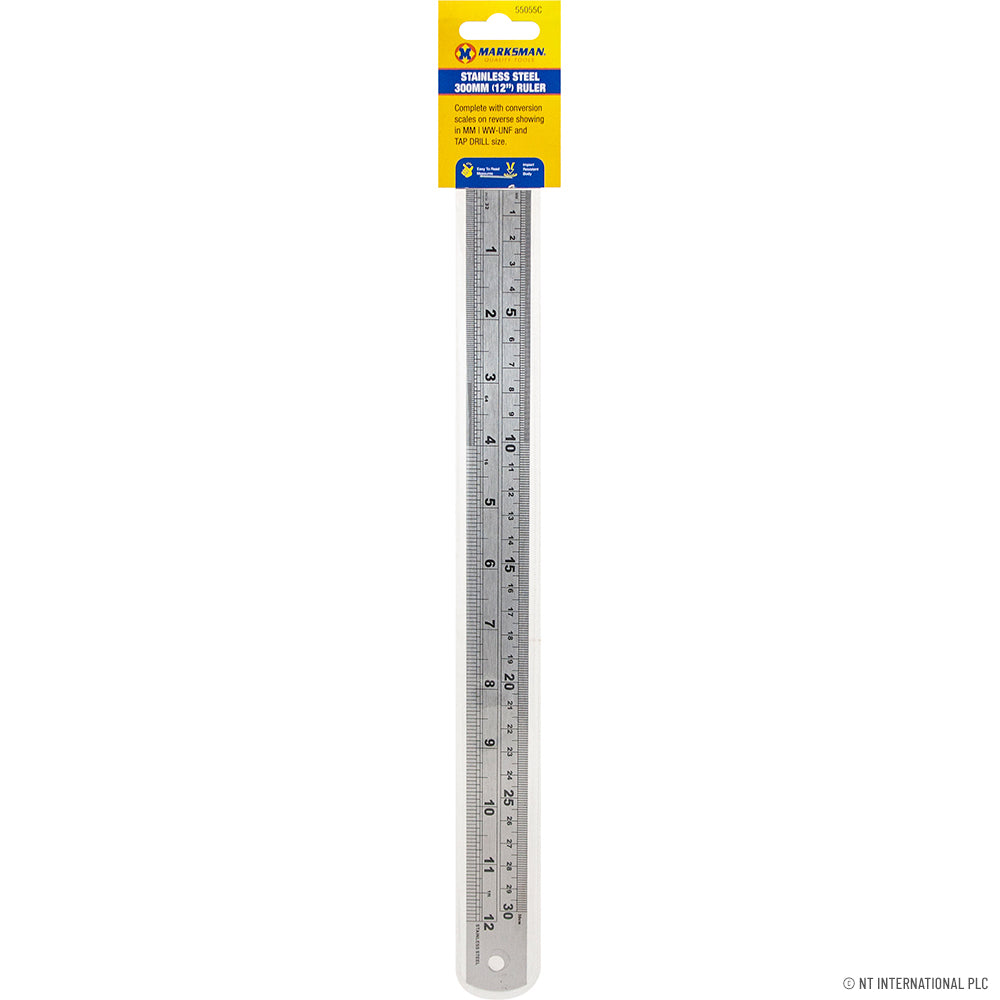 12-Inch Stainless Steel Ruler 300mm for Accurate Measurements