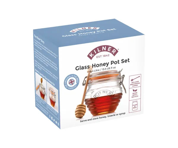 Découvrez le cadeau parfait : un pot de miel dans un élégant coffret.