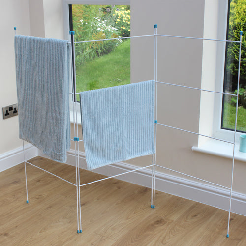 Étendoir à linge pliant JVL Caravan à trois panneaux pour intérieur/extérieur - 6m