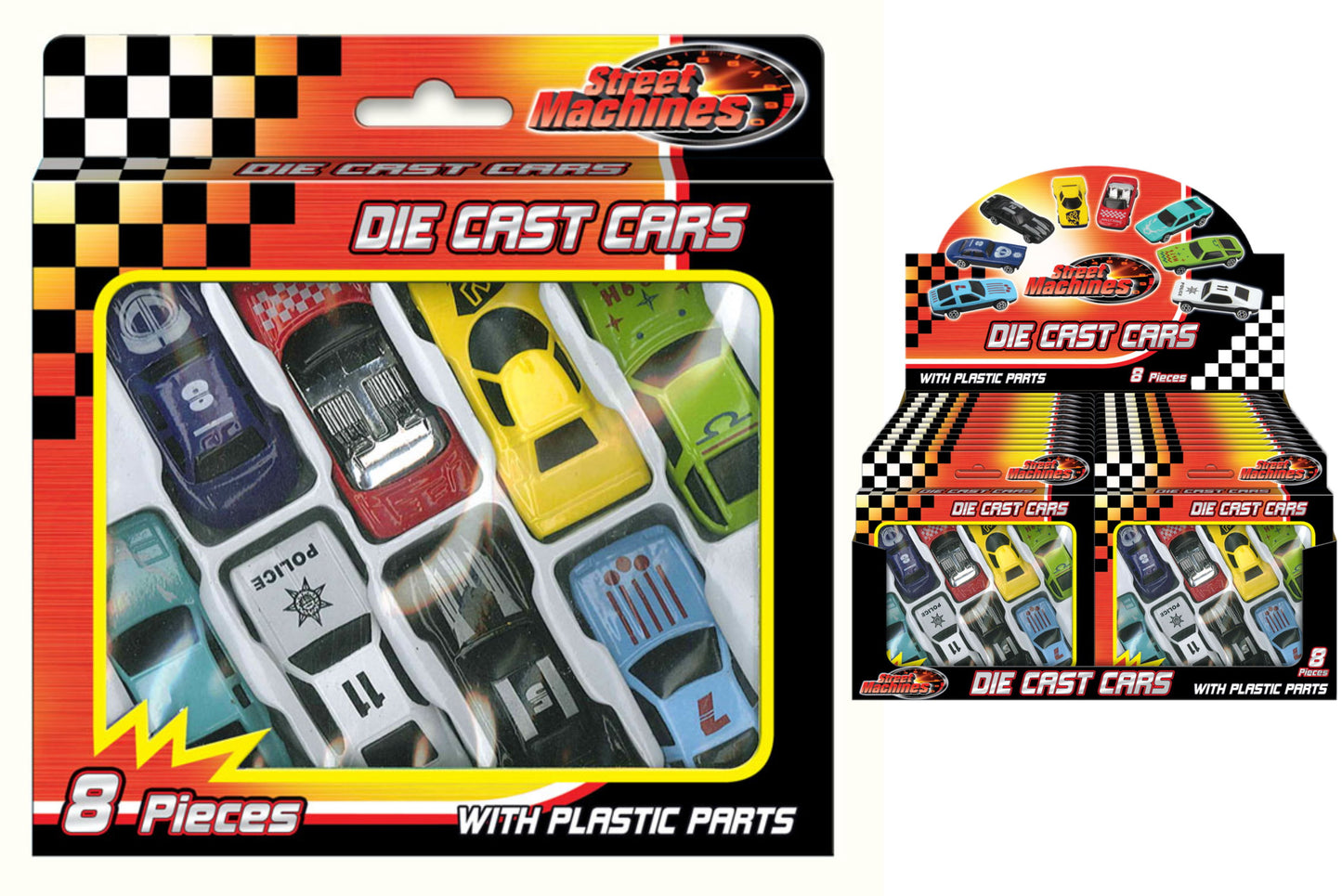 Préparez-vous à la course avec la collection de 8 voitures miniatures en métal moulé sous pression