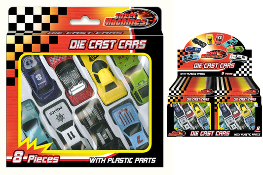 Get Ready to Race with 8pc Die-Cast Cars Collection
