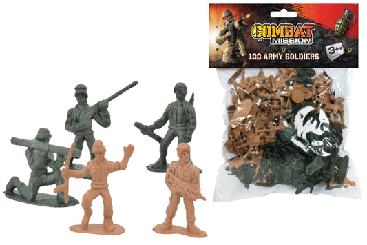 Gear Up for Action:  100pc Soldier Set - 'Combat Mission' in PVC Bag