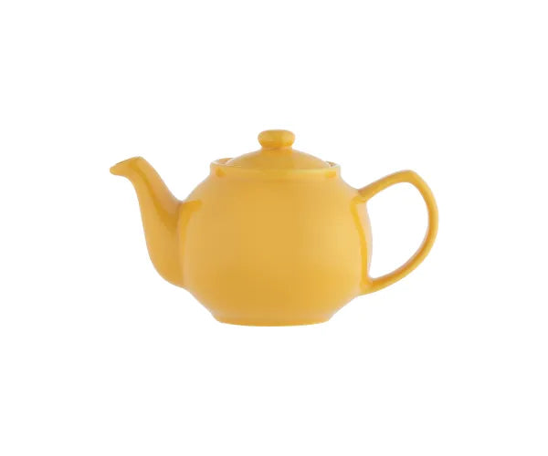 Théière élégante de 2 tasses couleur moutarde - Bouilloire en céramique de qualité supérieure