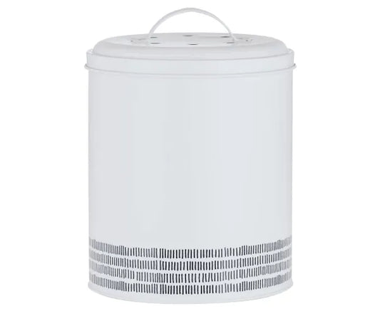 Composteur monochrome blanc premium : Recyclage efficace des déchets organiques.