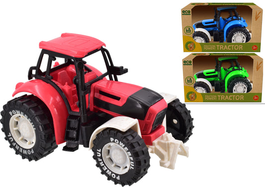 Eco Wheels Bio Plastic Tractor 21cm (Colours Vary)