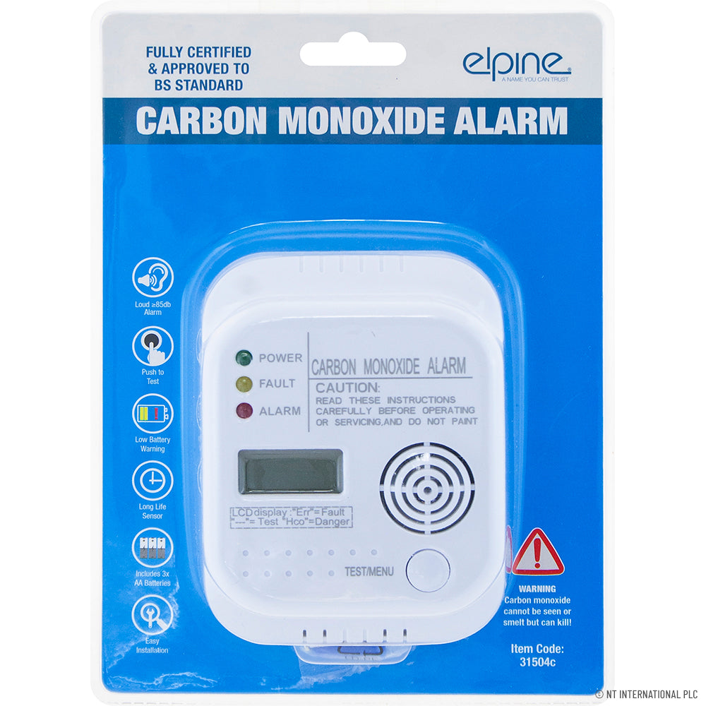 Ensure Safety with Our Carbon Monoxide Alarm - Double Blister Pack.