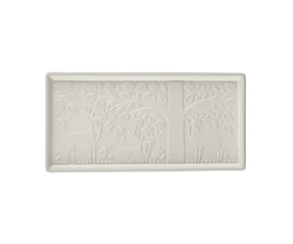 Plateau de Service Moyen « Dans la Forêt » 30 x 15 cm : Charme Rustique pour un Style de Réception Élégant.