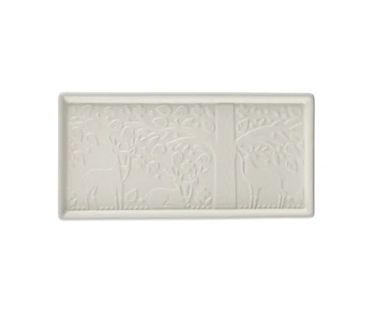 Plateau de Service Moyen « Dans la Forêt » 30 x 15 cm : Charme Rustique pour un Style de Réception Élégant.