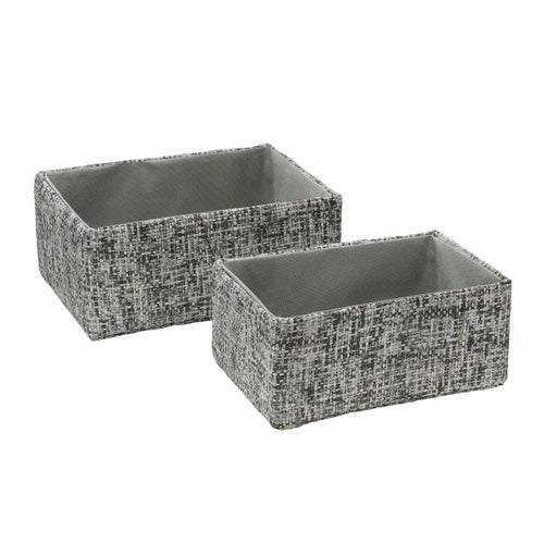 Organisez avec style : Lot de 2 paniers de rangement rectangulaires en papier Urban