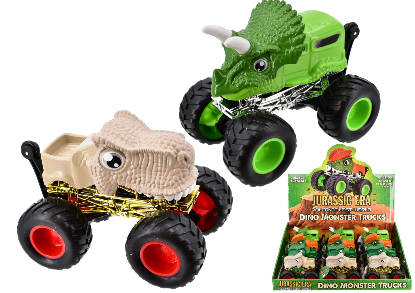 D/C Véhicule dinosaure à grandes roues (4 modèles ass.) | Jouet amusant et interactif pour enfants
