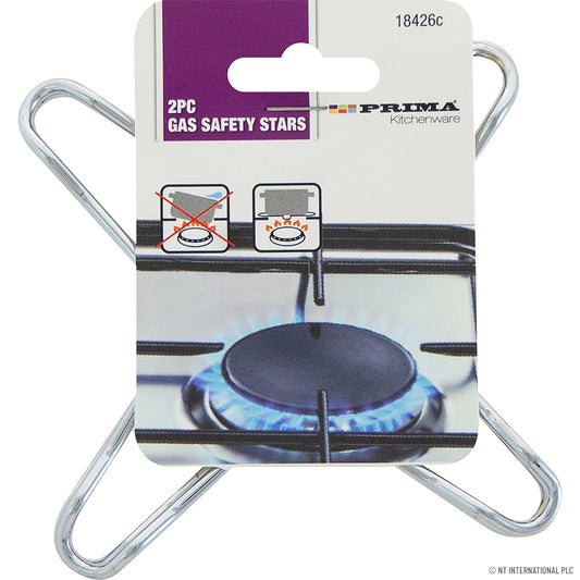 2pc Gas Safety Stars in Chrome Finish