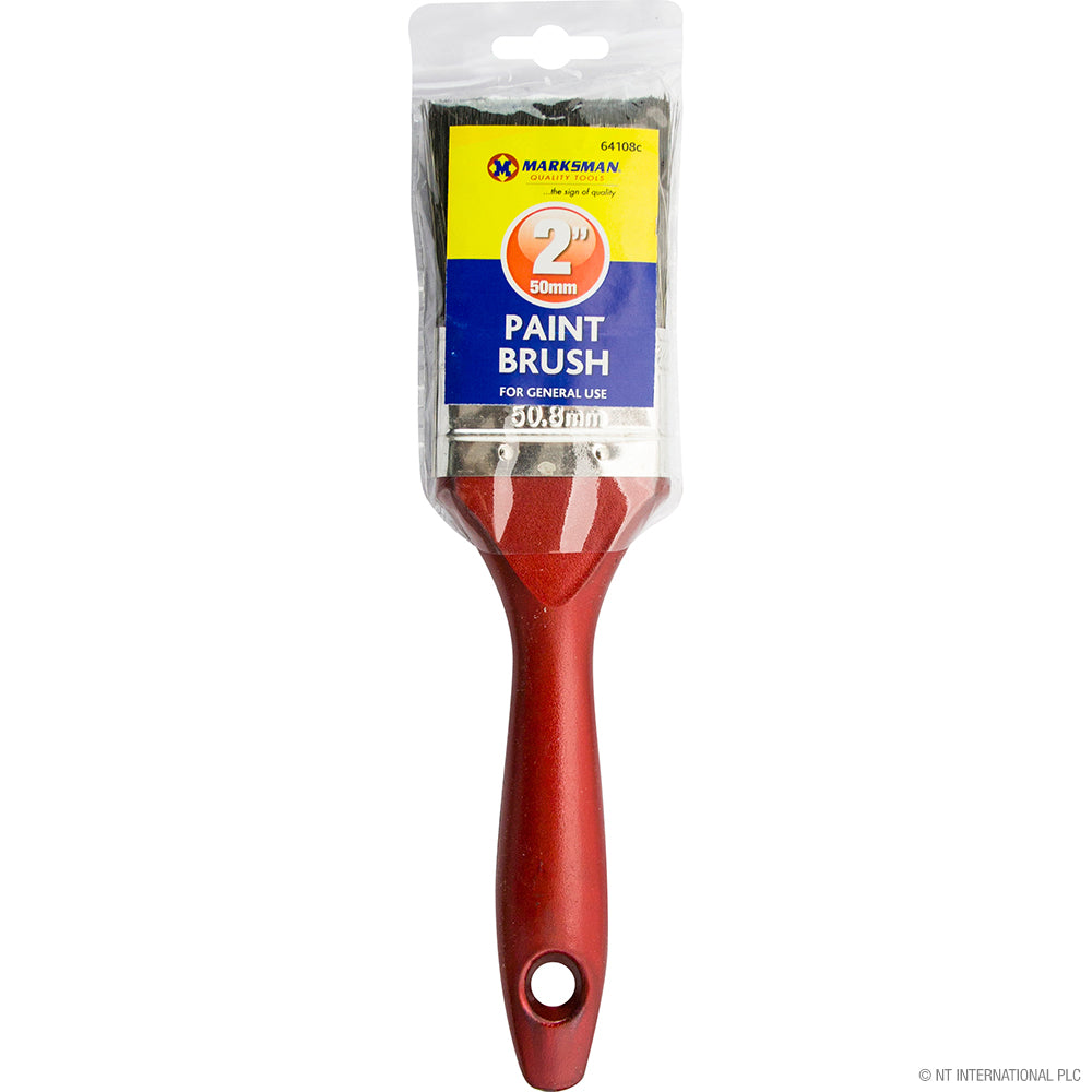 Pinceau professionnel 2" - 50 mm de large - Manche rouge pour une peinture de précision