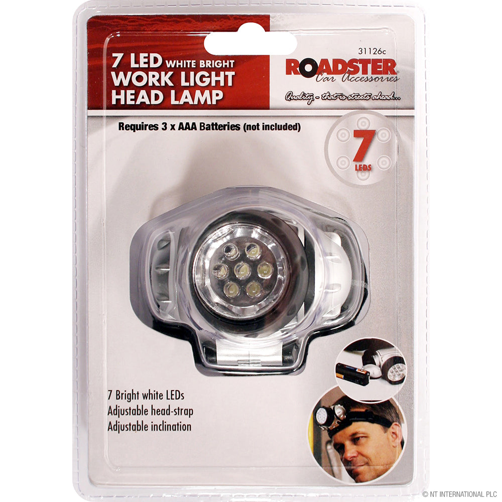 Your Path with the 7 LED Worklight Head Lamp - Powerful and Bright.