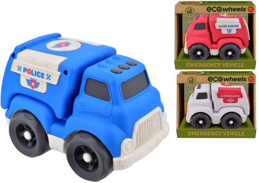 Eco-Friendly Bio Plastic Rescue Vehicles | 16cm Toys for Kids