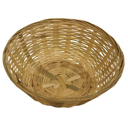 Panier rond en bambou tressé naturel et écologique de 20 cm | Solution de rangement durable