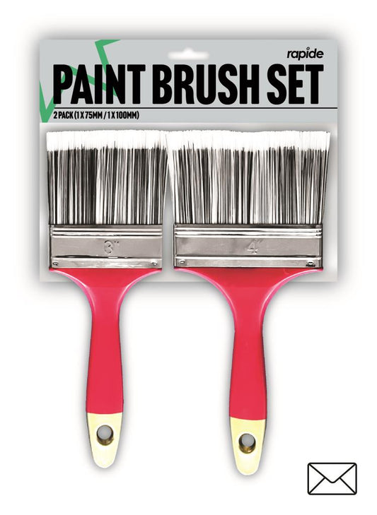 Premium Paint Brush Set 3" & 4" 2PC - Professional Quality Brushes for Precise Painting