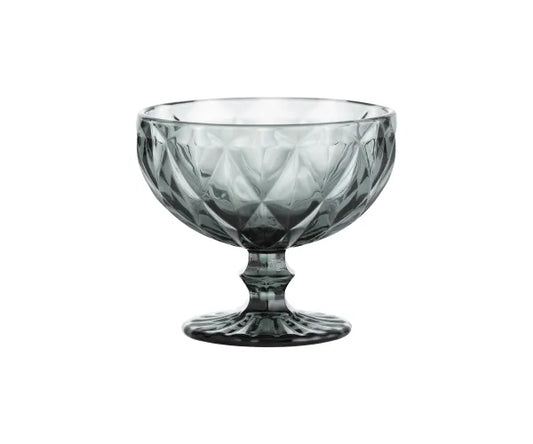 Exquise coupe à glace sur pied Gemstone Smoke – Sublimez votre expérience dessert.