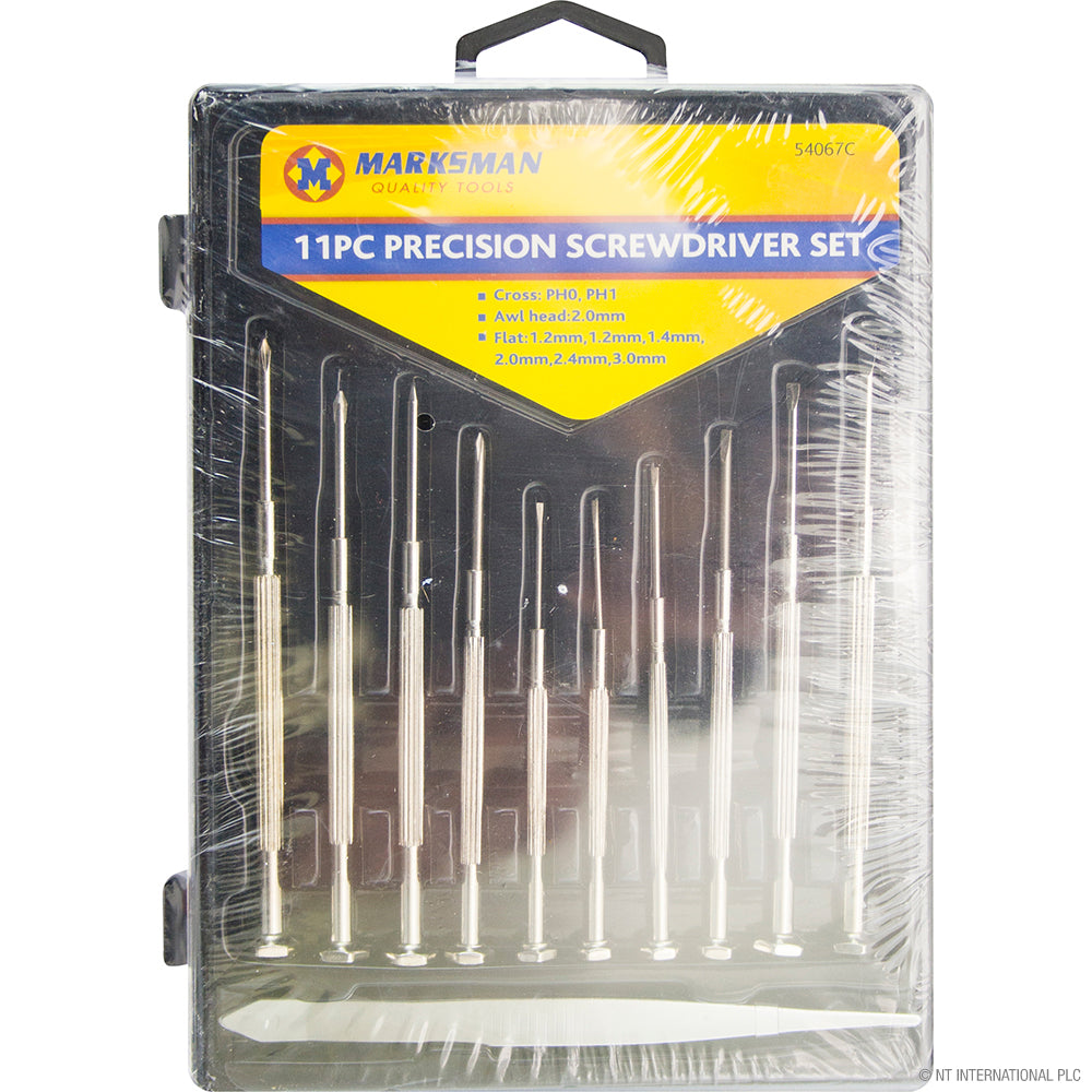 11pc Precision Screwdriver Set in a Convenient Blowcase