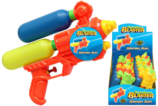 24cm Double Tank Watergun Set in Display Box - Stay Cool & Conquer Water Battles with Dual Action Nozzle, Ergonomic Design, and Endless Splashy Adventures - Perfect Outdoor Toy for Kids & Adults!