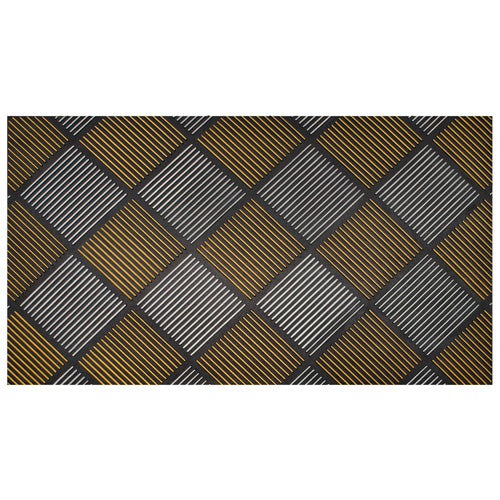 Tapis Grattoir en Caoutchouc Platina - Or/Argent 40x70cm : Solution d'Entrée Durable.