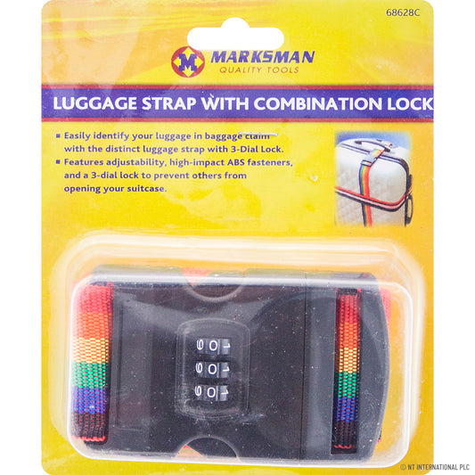 3-Digit Combination Luggage Strap Lock - Reliable and Stylish!