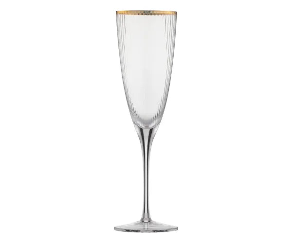 Lot de 6 flûtes à champagne en verre de qualité 22cl