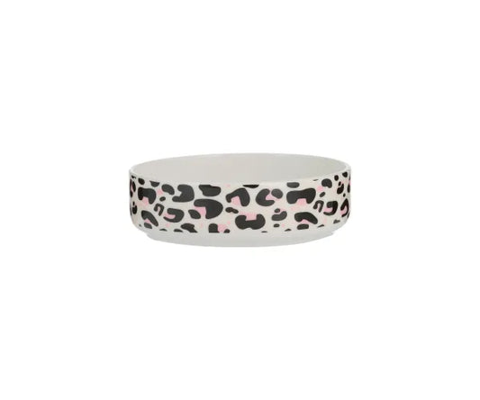 Gamelle pour chat élégante imprimé léopard 13x4cm | Accessoires Premium pour Animaux de Compagnie.