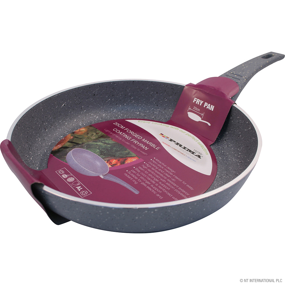 Poêle à frire forgée Premium de 20 cm finition gris élégant avec fond à induction