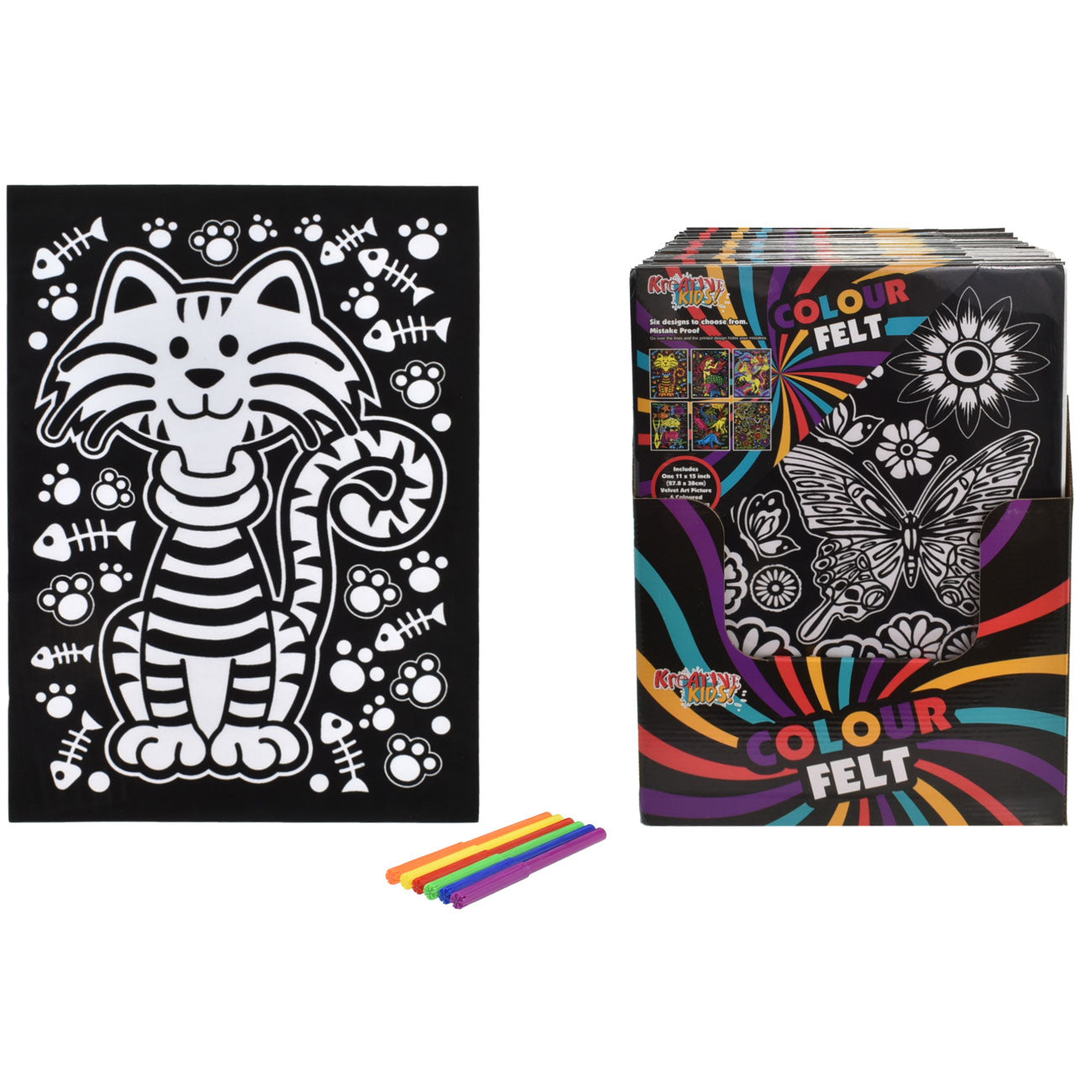 Assortiment de feutrine colorée (11" x 15") : Idéal pour les loisirs créatifs et les projets