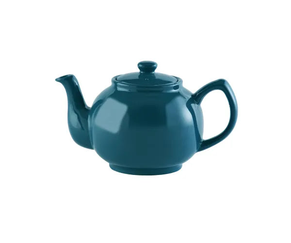 Théière élégante bleu sarcelle 6 tasses pour une infusion de thé raffinée