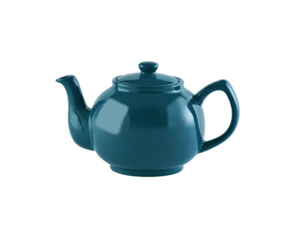 Théière élégante bleu sarcelle 6 tasses pour une infusion de thé raffinée