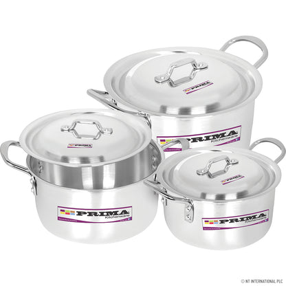 6pc Casserole Set – Versatile 28-33cm Pots with Lids Premium 8-Inch Cookware Collection