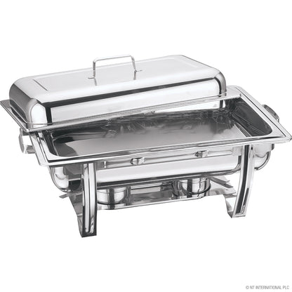 Plat à Réchaud en Acier Inoxydable de Qualité Supérieure 8,5 L (Simple) - Solution de Buffet Élégante pour Événements Traiteur
