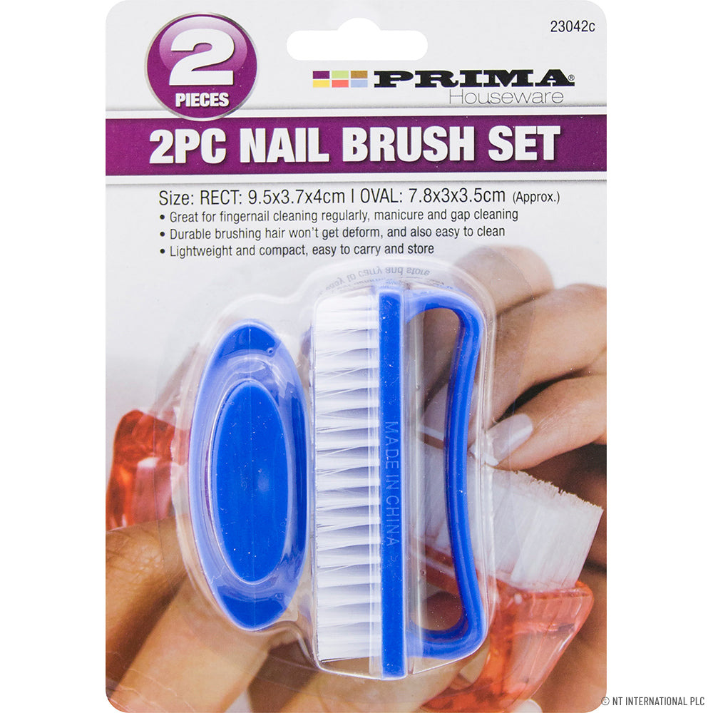 Lot de 2 brosses à ongles sur carte - Outils parfaits pour un soin précis des ongles.