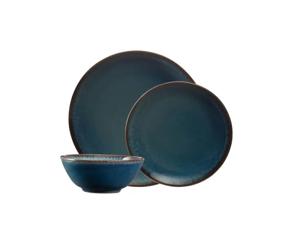 Elevate Your Dining Experience with our Reactive Blue 12 Piece Dinner Set .
