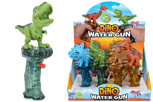 Dinosaur Water Gun Set 4 Assorted Prehistoric Creatures in Display Box