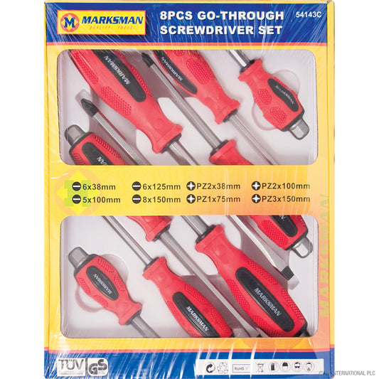 8pc Go Through Screwdriver Set for Ultimate DIY Mastery