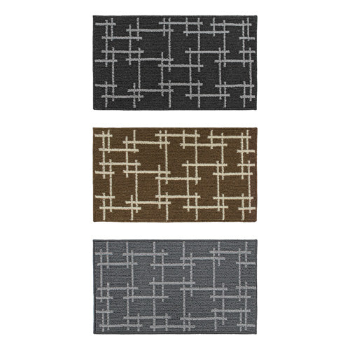 Le tapis lavable d'intérieur Vector – Assortiment Criss-Cross 40x70cm | Des tapis élégants et pratiques.