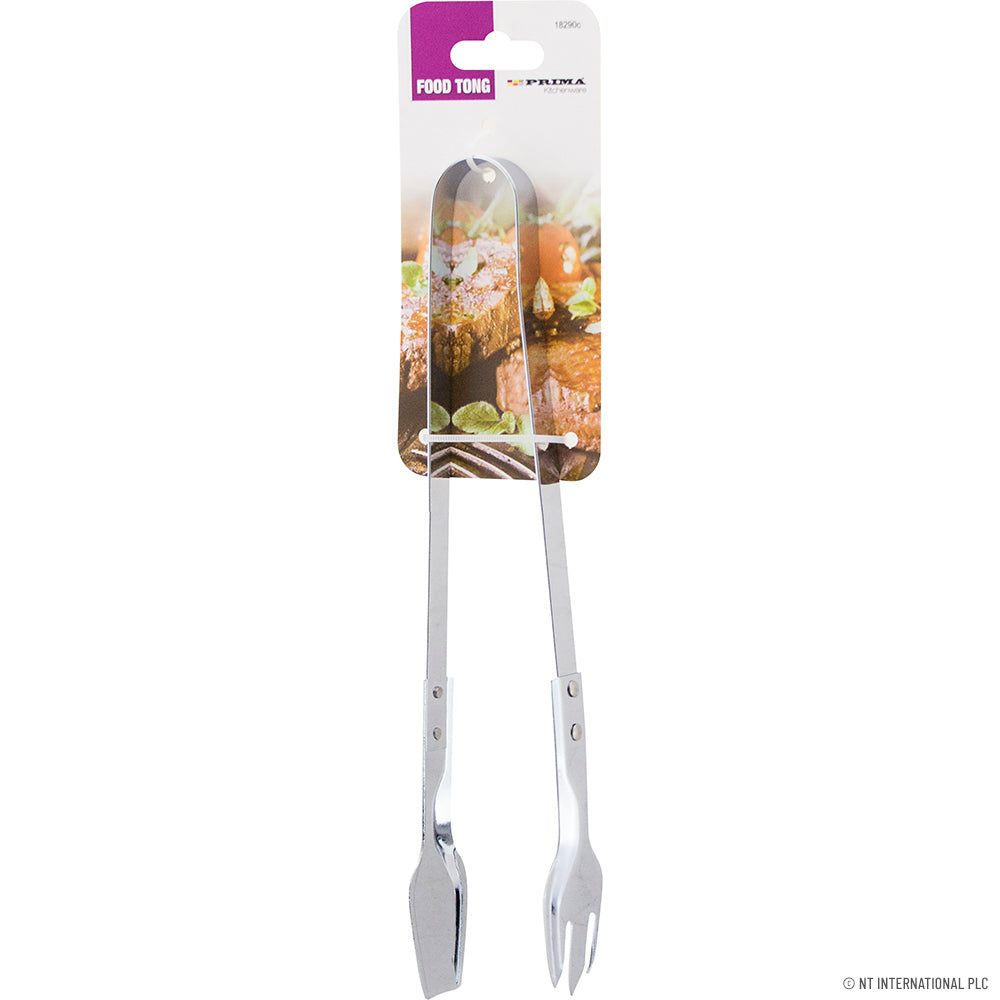 Pince alimentaire en acier inoxydable de 24 cm - Pratique et élégante.