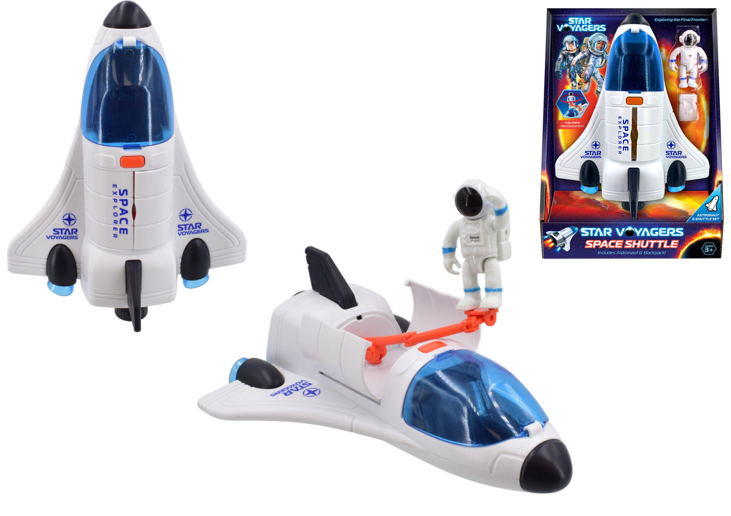 Explore Space Adventure: Space Shuttle with Astronaut in Vibrant Colour Box