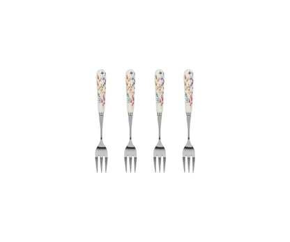 Le lot de 4 fourchettes à gâteau Meadow | Essentiels de table élégants.