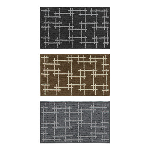 le tapis d'intérieur lavable Vector - motifs quadrillés assortis 50x80cm | Tapis élégants et durables.