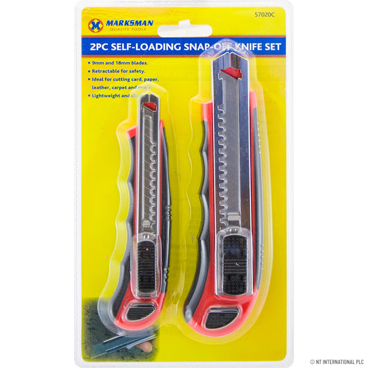 2pc Self-Loading Snap-Off Knife Set