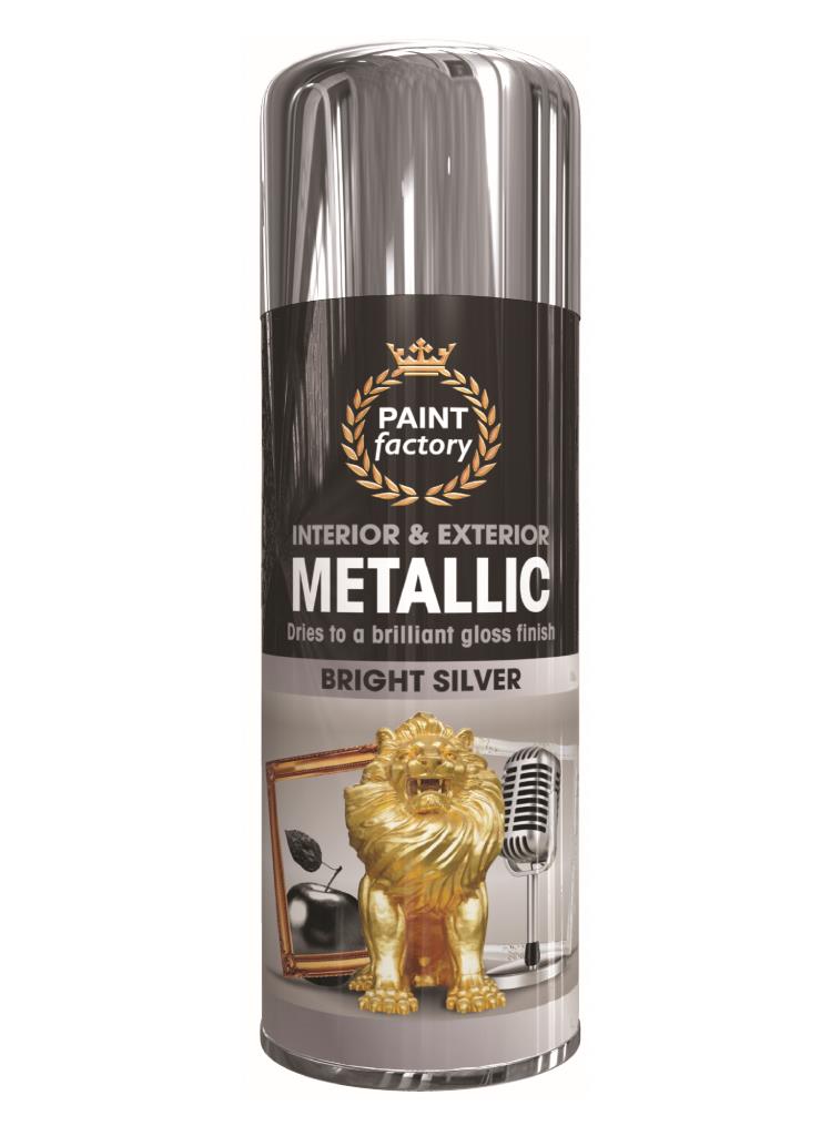 Peinture aérosol argent métallique de qualité supérieure 400 ml