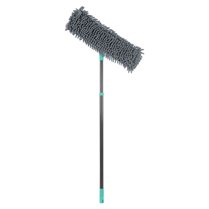 Serpillère Plate Extensible en Chenille Super Absorbante JVL, Gris/Turquoise