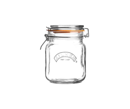 Optimisez Votre Rangement : Bocal Carré 1 Litre avec Fermeture Mécanique.