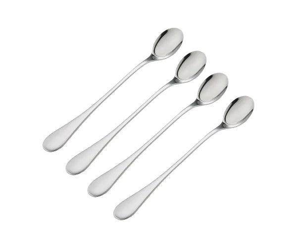 Coffret cadeau de 4 cuillères à long manche en acier inoxydable 18/0 de qualité supérieure.